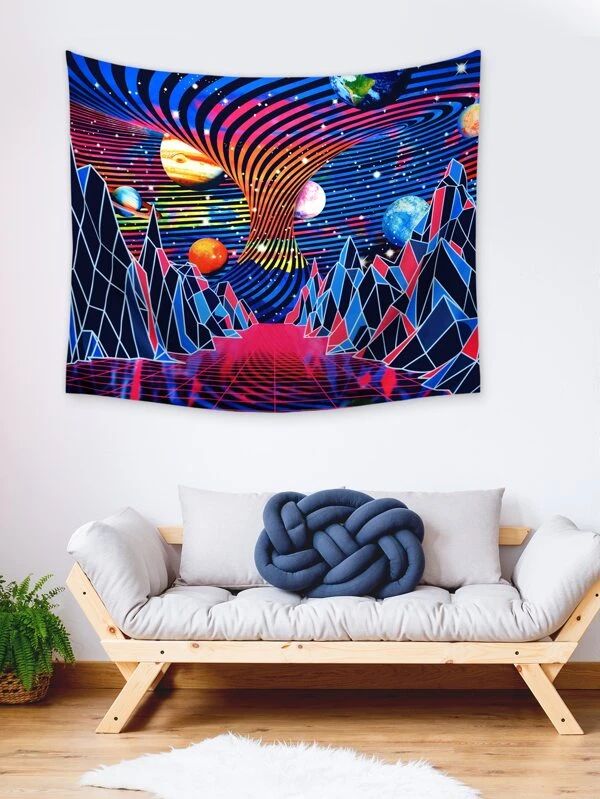 Planet Print Tapestry