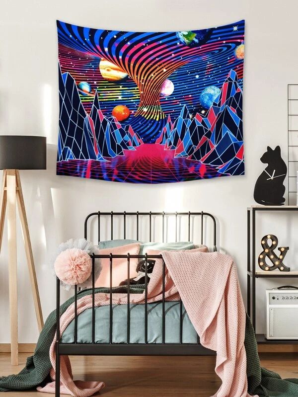 Planet Print Tapestry