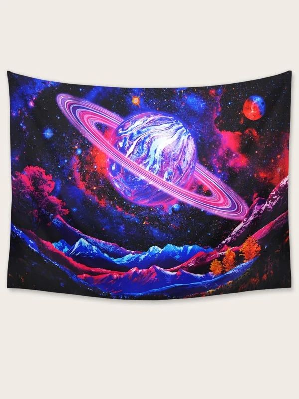 Planet Print Tapestry