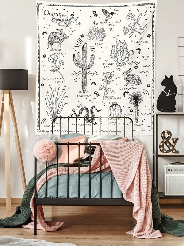 Plant & Animal Print Tapestry
