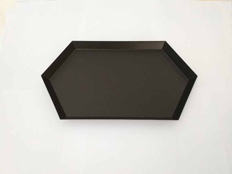 Metal Diamond Polygonal Geometric Display or Serving Dish