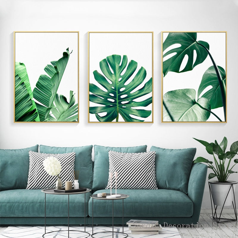Poster Wall painting Posters And Prints Leaf Wall Art Canvas Painting Scandinavian Wall Pictures For Living Room Unframed