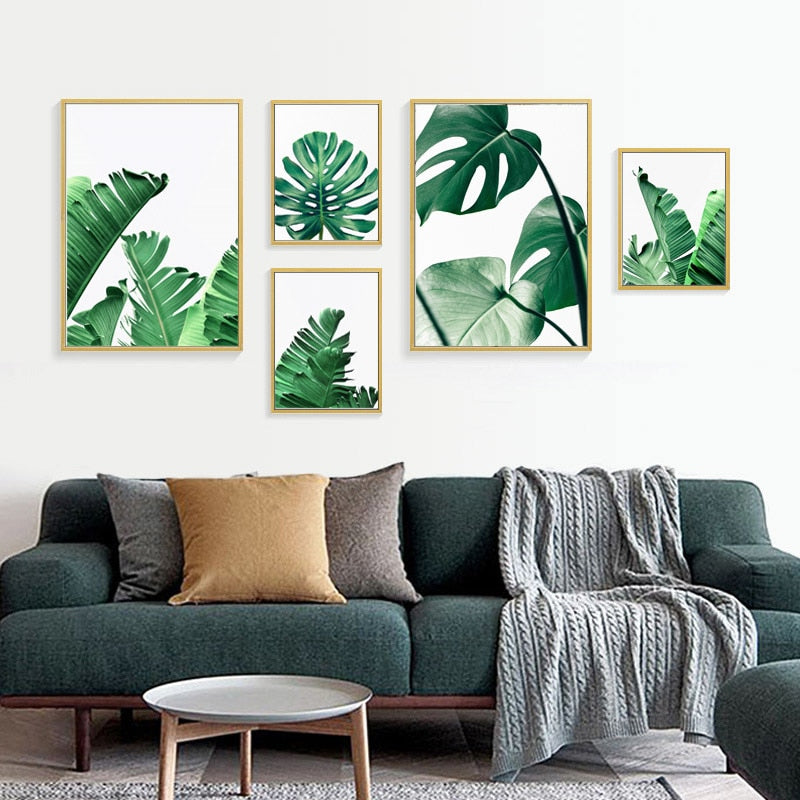 Poster Wall painting Posters And Prints Leaf Wall Art Canvas Painting Scandinavian Wall Pictures For Living Room Unframed