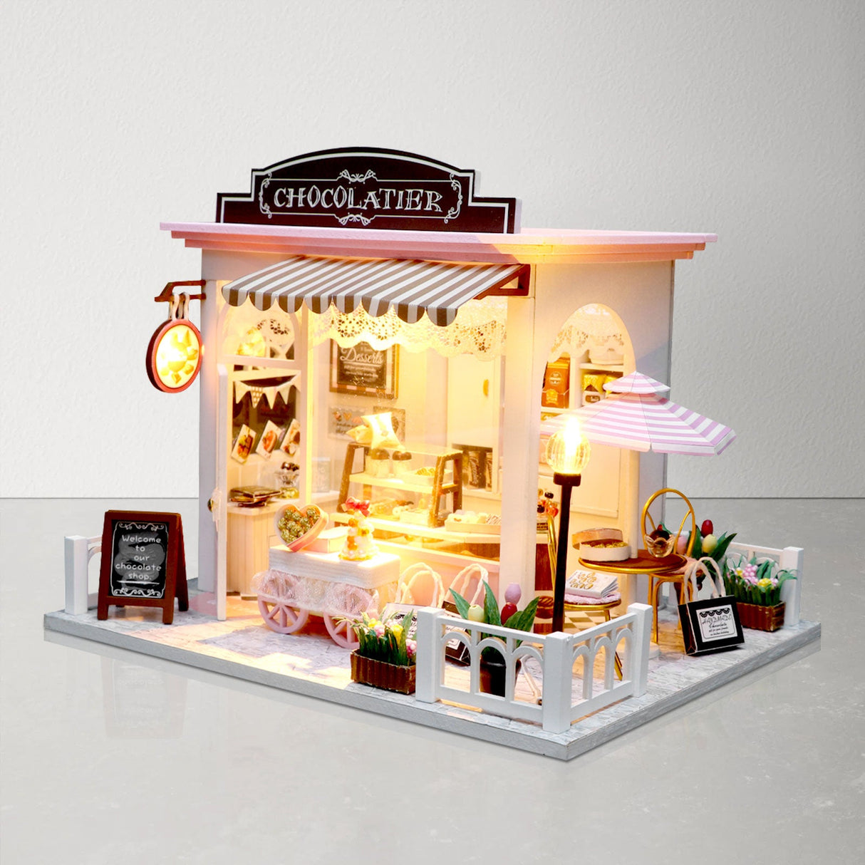 Miniature Dollhouse Kit, Chocolate Shop
