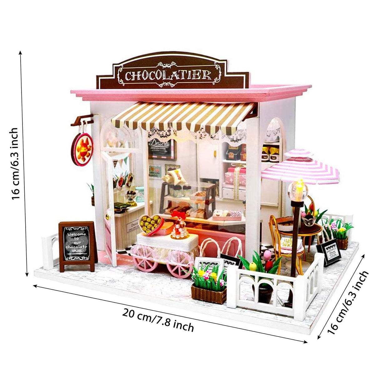 Miniature Dollhouse Kit, Chocolate Shop