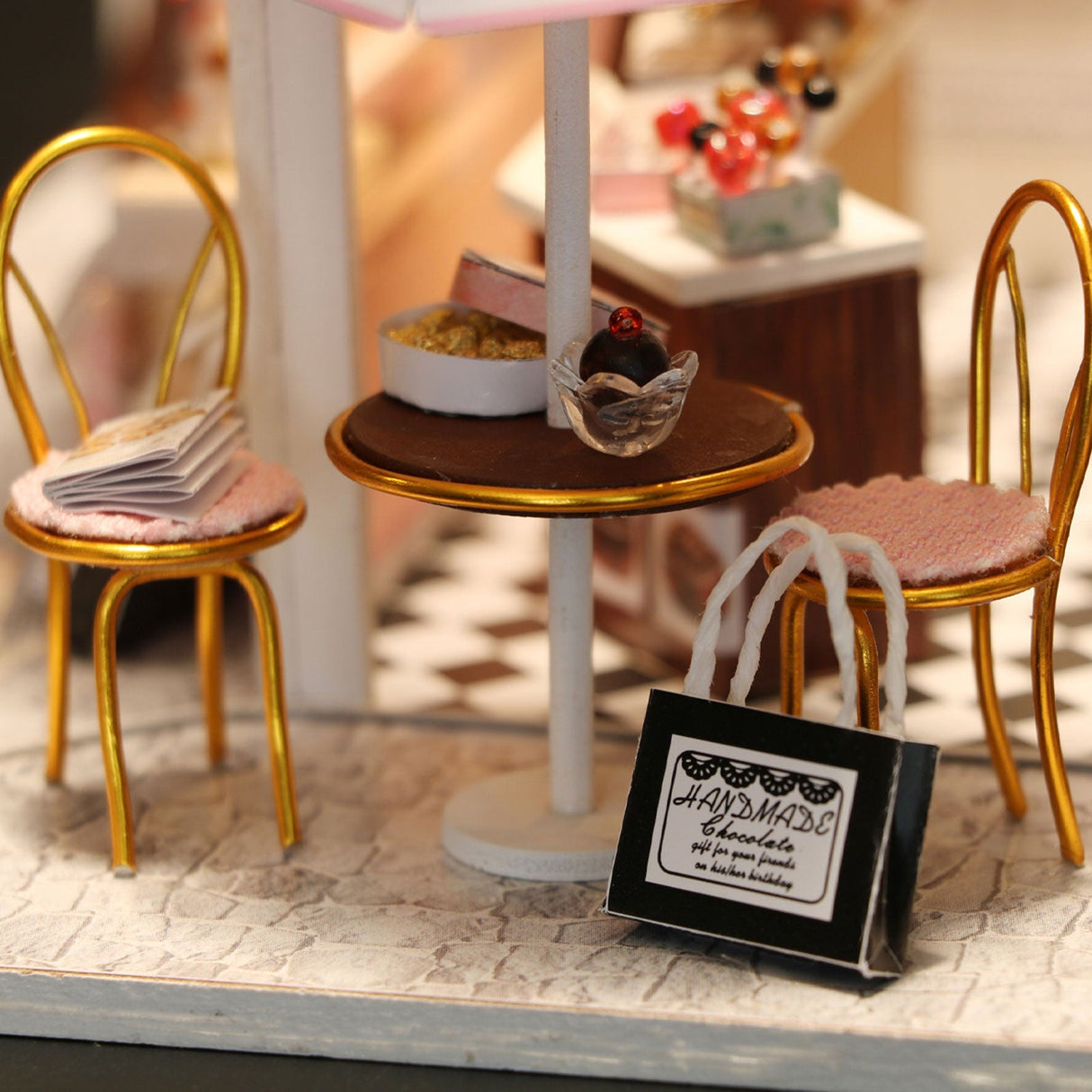 Miniature Dollhouse Kit, Chocolate Shop