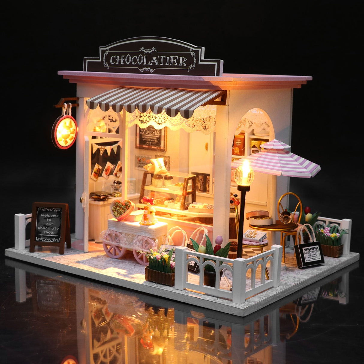 Miniature Dollhouse Kit, Chocolate Shop