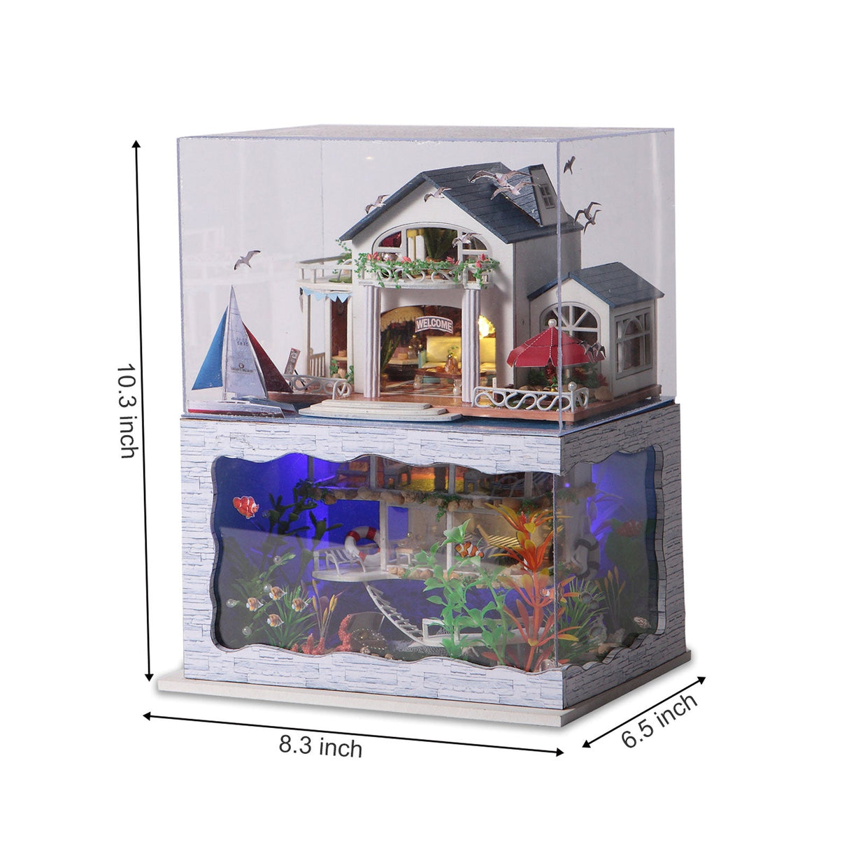 DIY Dollhouse Kit, Beachside Bungalow
