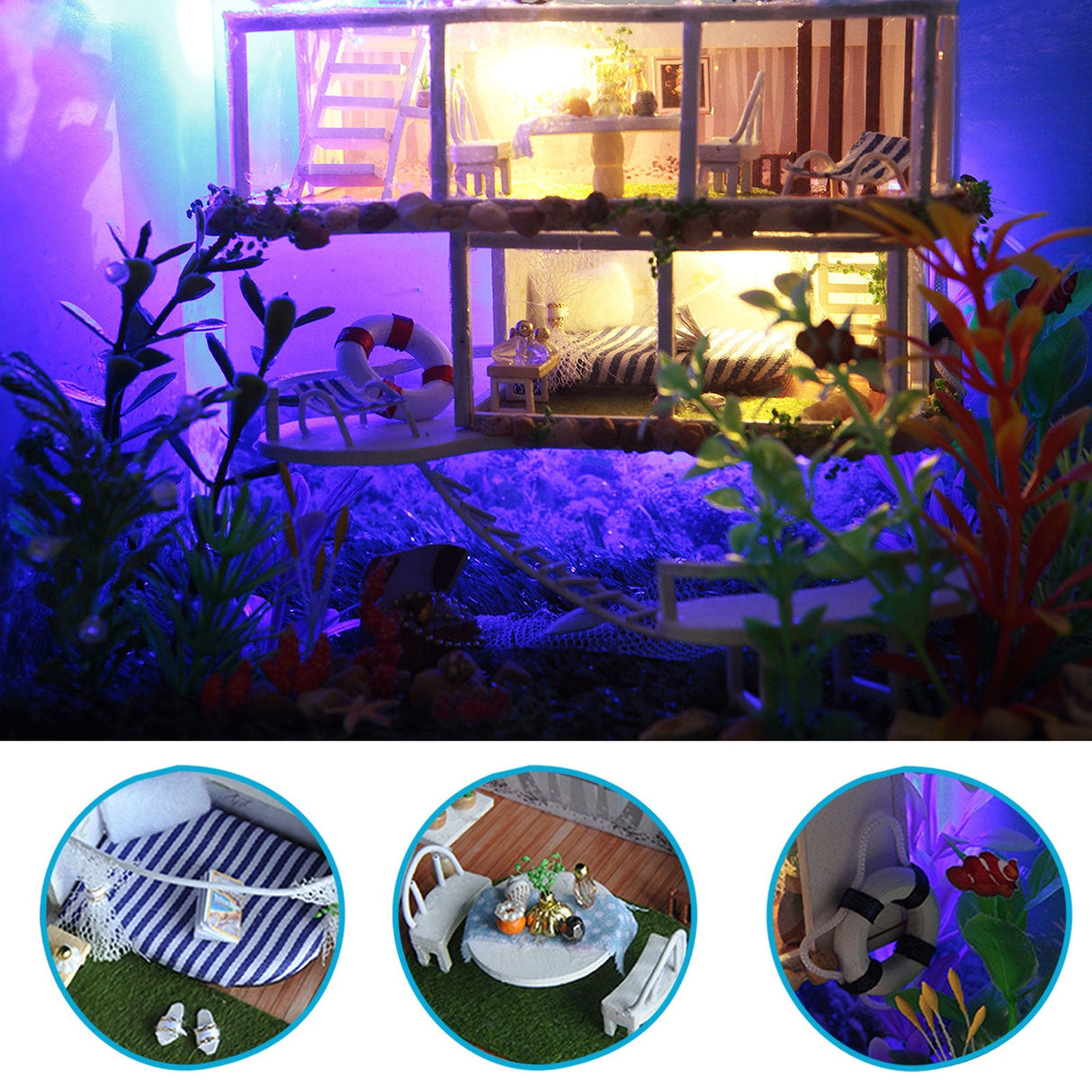 DIY Dollhouse Kit, Beachside Bungalow