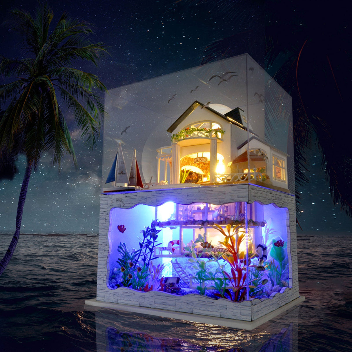 DIY Dollhouse Kit, Beachside Bungalow
