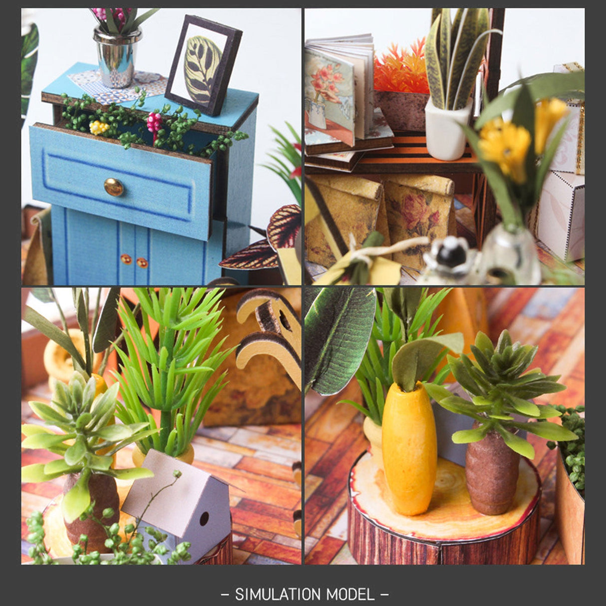 Dollhouse Miniature, Green Plants Shop