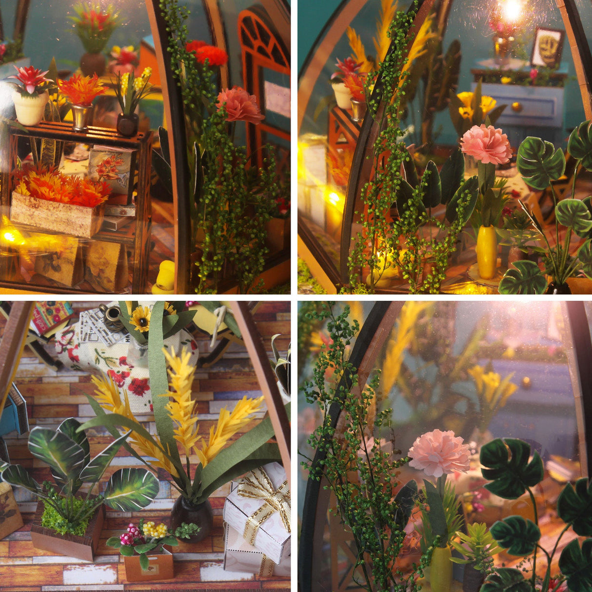 Dollhouse Miniature, Green Plants Shop