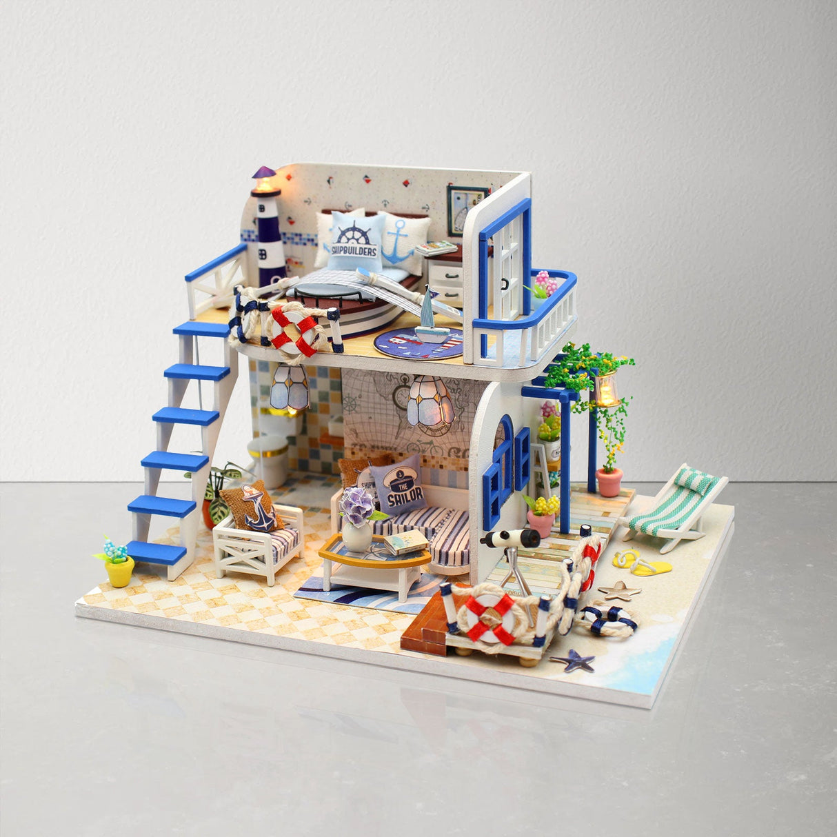 Miniature Dollhouse Kit, Blue Coast
