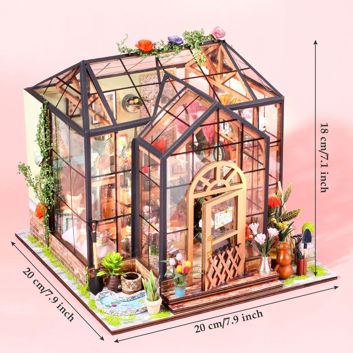 DIY Dollhouse Kit, Jenny Greenhouse Flower Shop