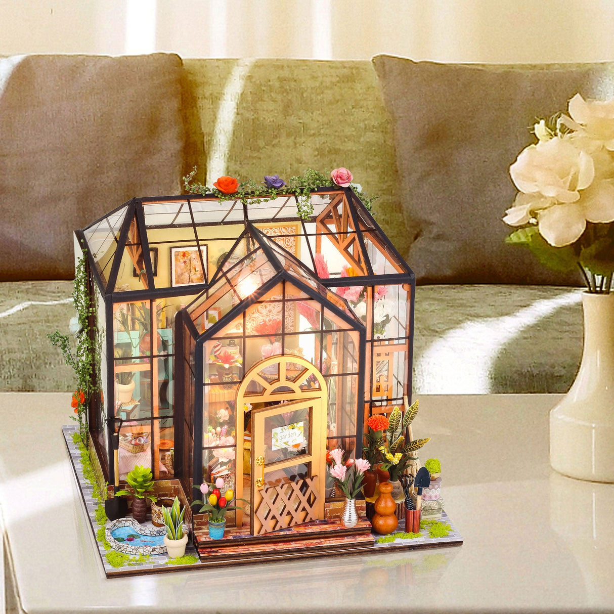 DIY Dollhouse Kit, Jenny Greenhouse Flower Shop