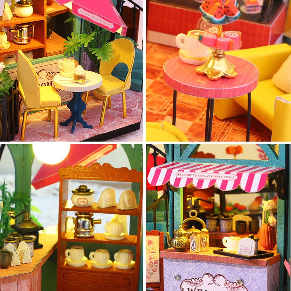 DIY Dollhouse Kit, Coffee Shop Flowers Shop