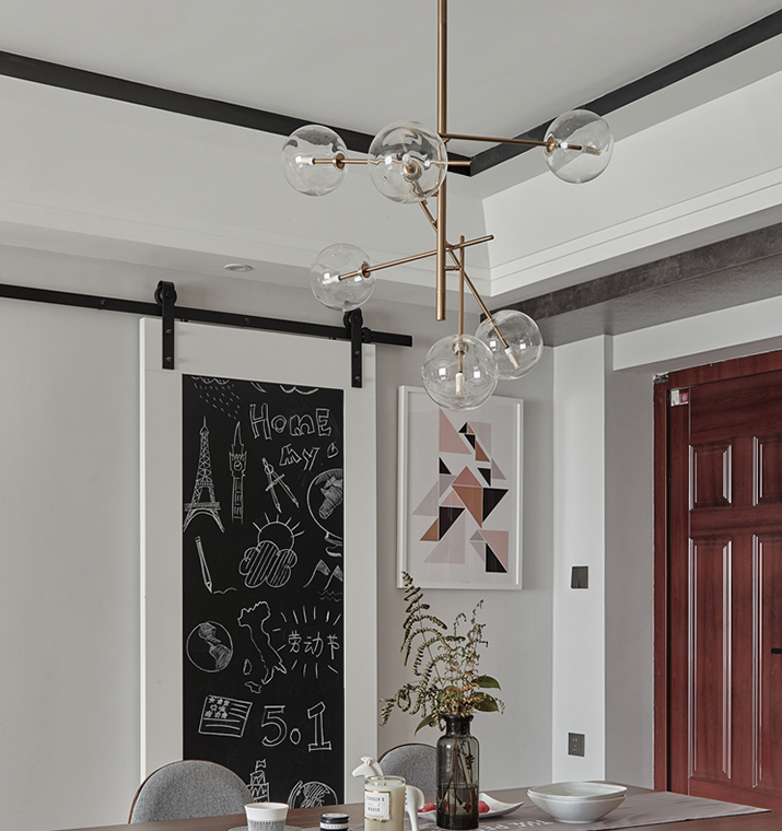 GLASS GLOBE MOBILE CHANDELIER