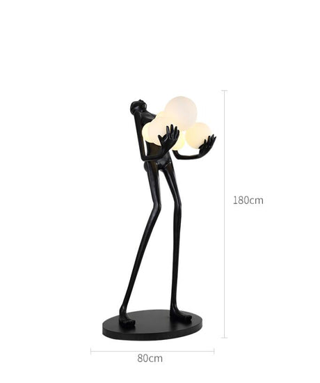 Creative Art Body Statue Decorative Floor Lamp