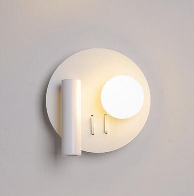 Bedside lamp led reading wall lamp with Double switches