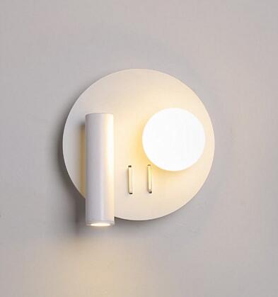 Bedside lamp led reading wall lamp with Double switches