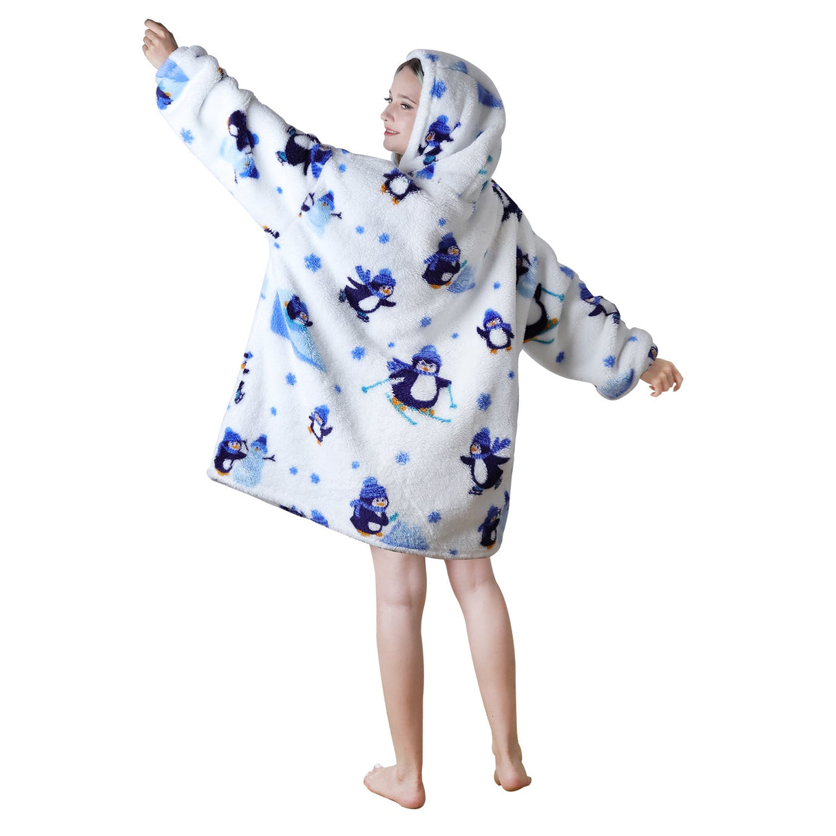 Penguin Oversized Hoodie Wearable Blanket