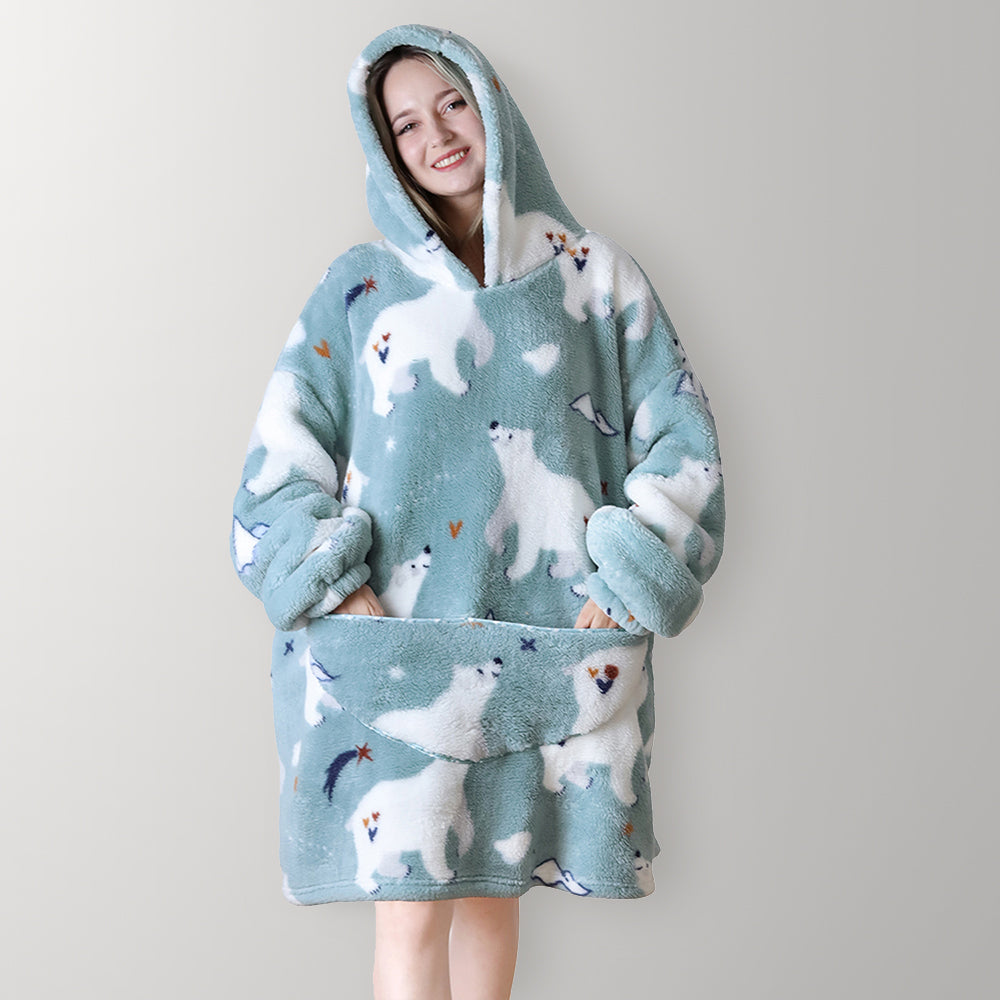 Bear Oversized Hoodie Wearable Blanket
