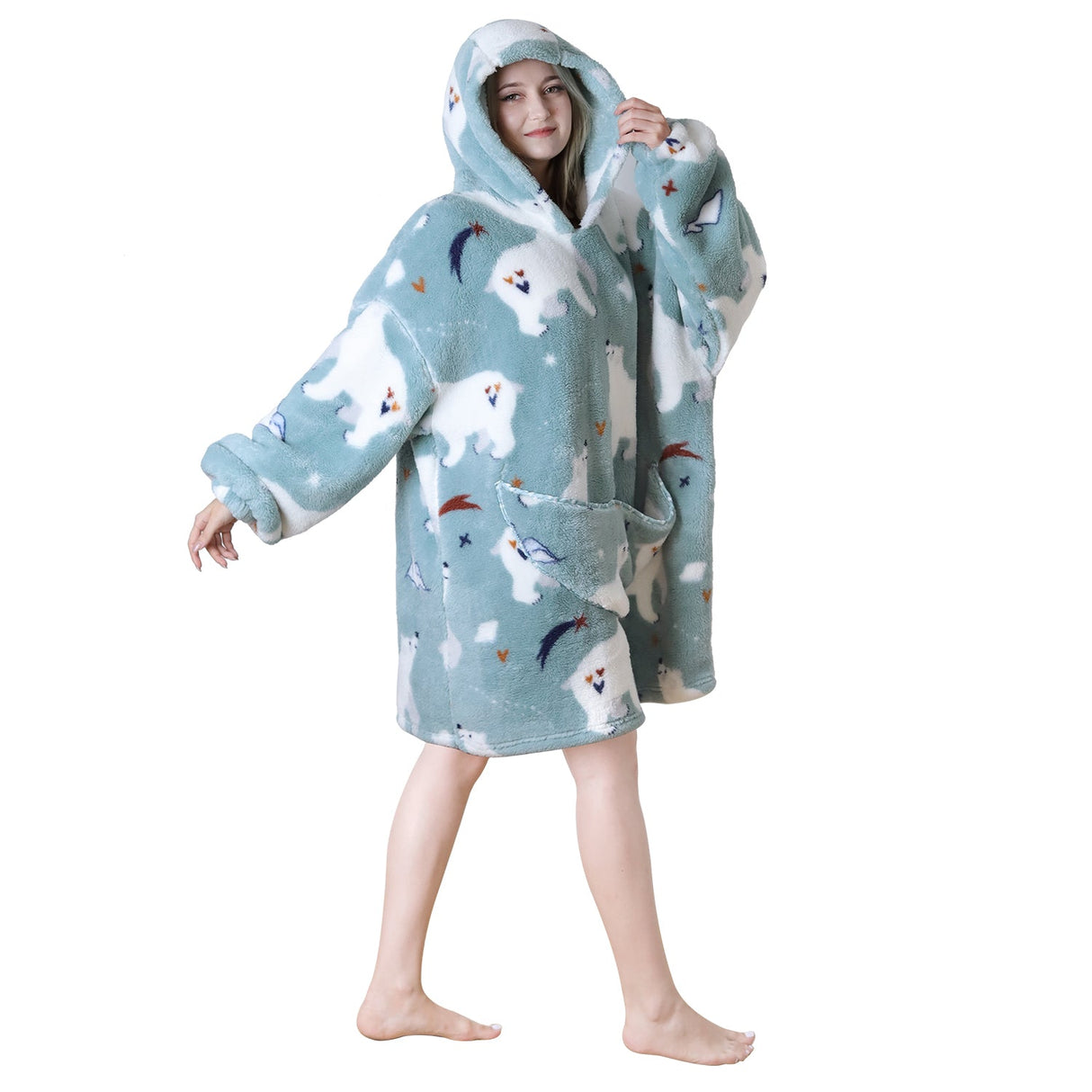Bear Oversized Hoodie Wearable Blanket