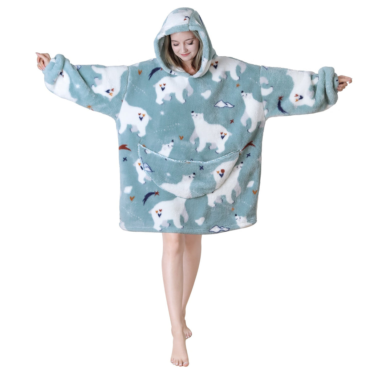 Bear Oversized Hoodie Wearable Blanket