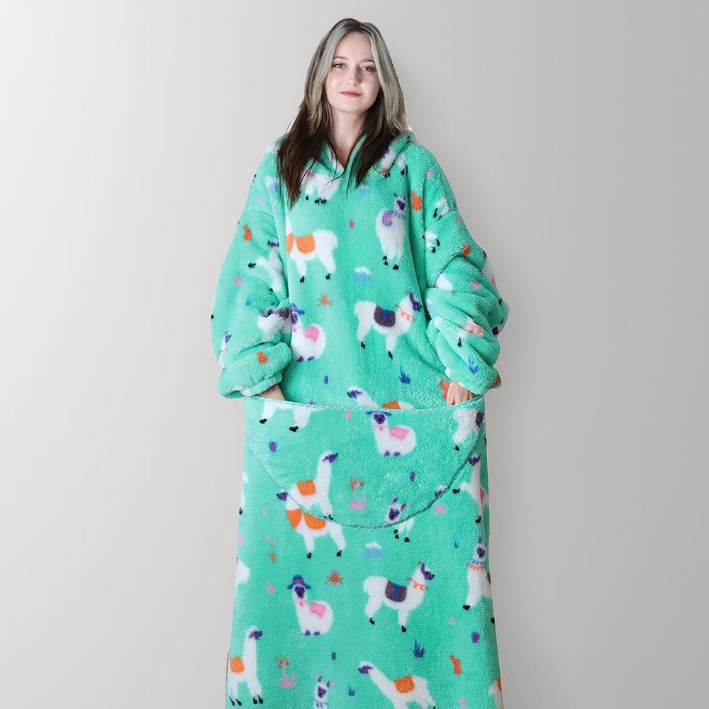 Alpaca Oversized Hoodie Wearable Blanket