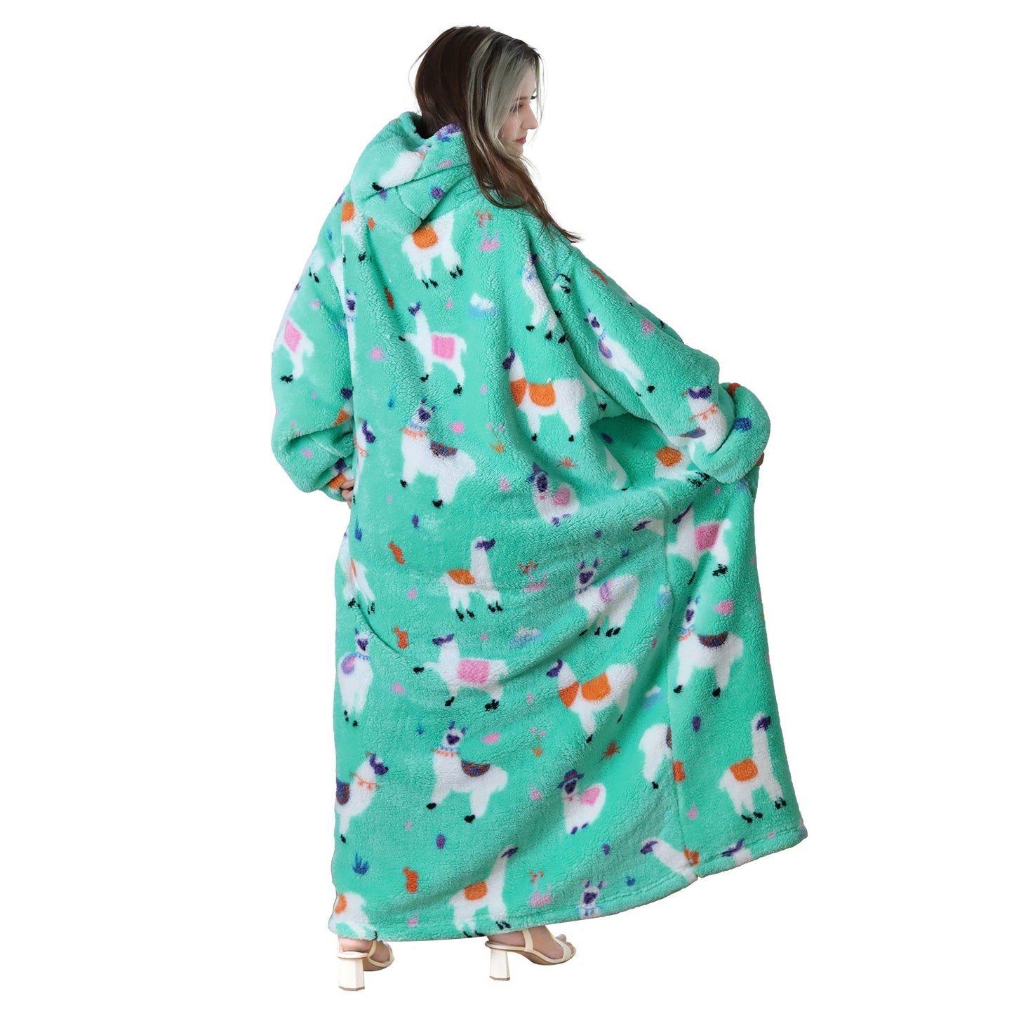 Alpaca Oversized Hoodie Wearable Blanket