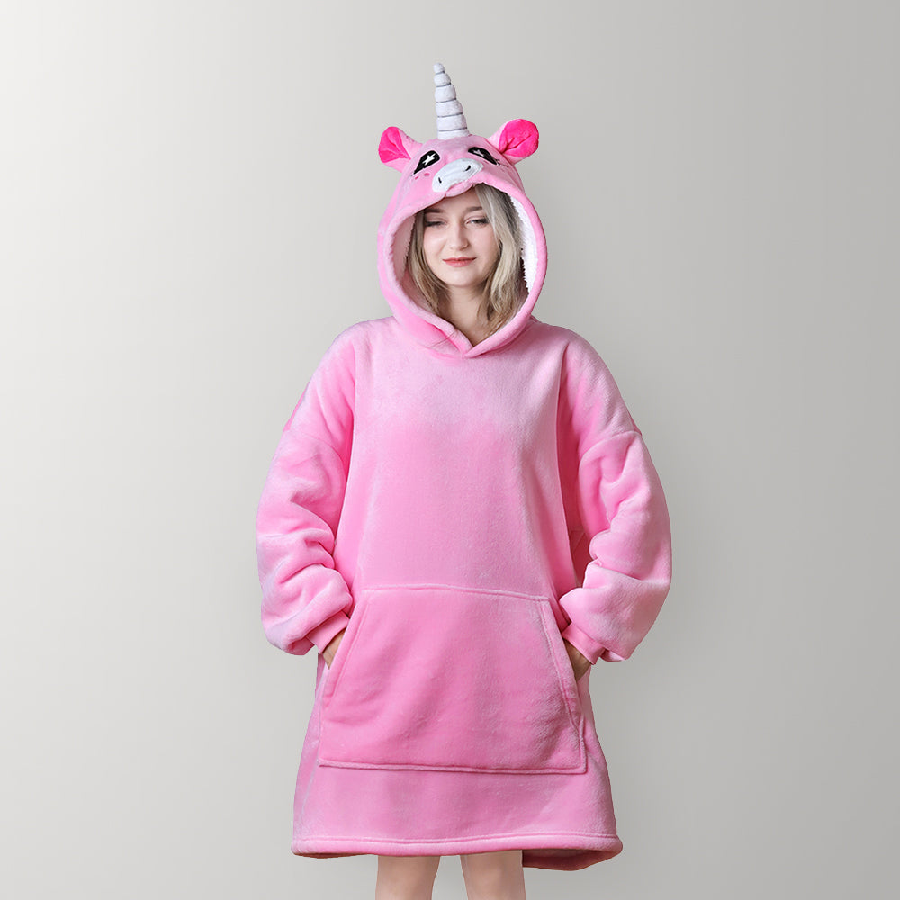 Unicorn Oversized Hoodie Wearable Blanket