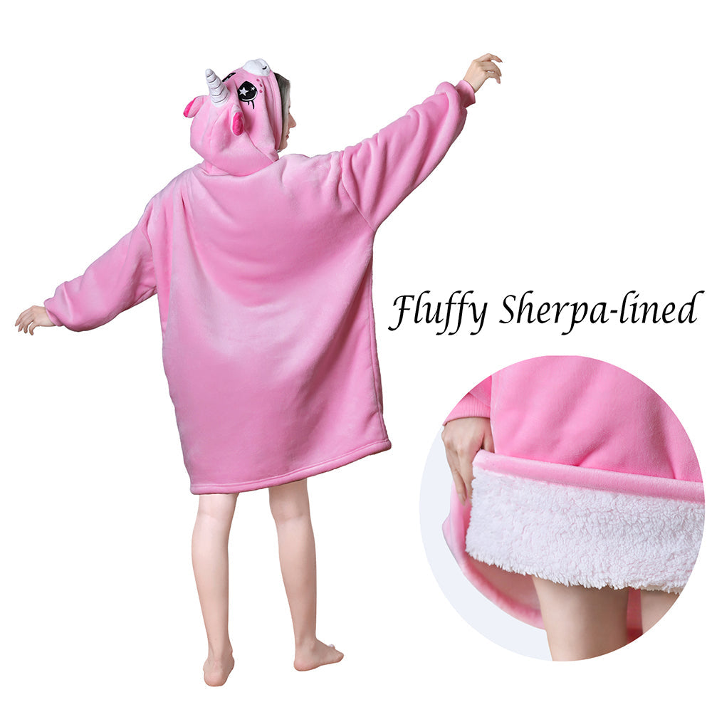 Unicorn Oversized Hoodie Wearable Blanket