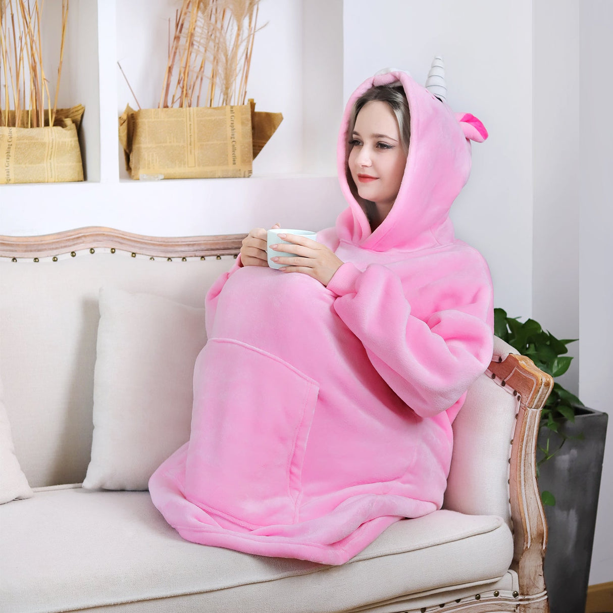 Unicorn Oversized Hoodie Wearable Blanket