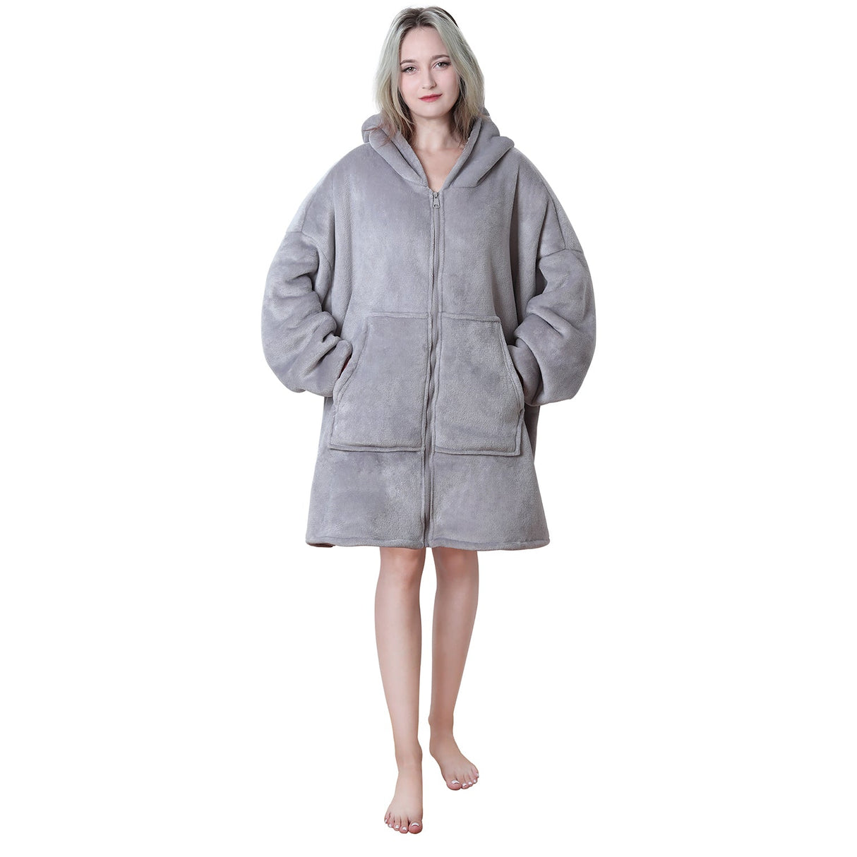 Zip Up Oversized Hoodie Wearable Blanket