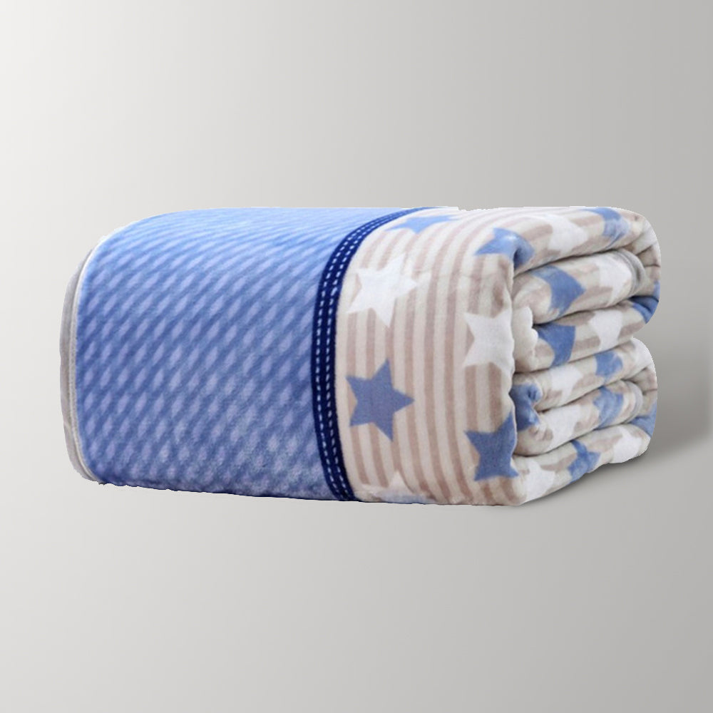 Blue Star Stripe Fleece Blanket