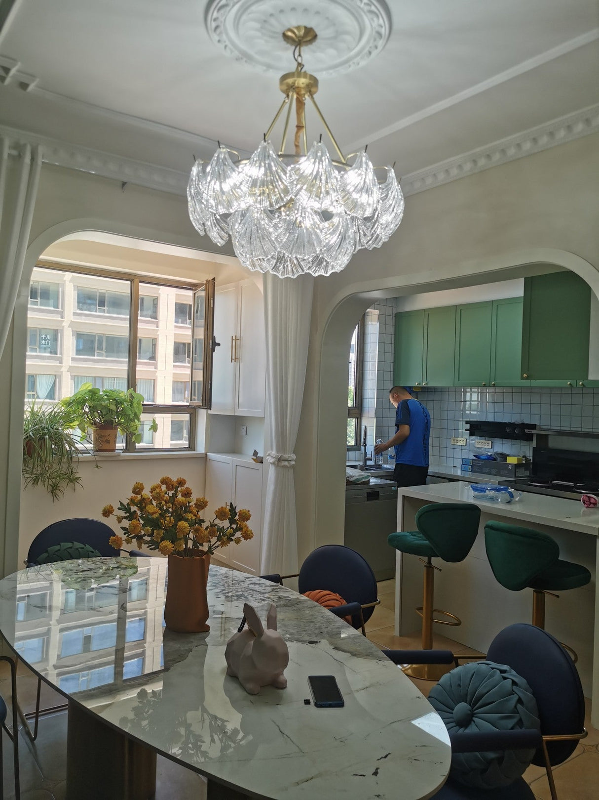 Ribbed Shell Ceiling light