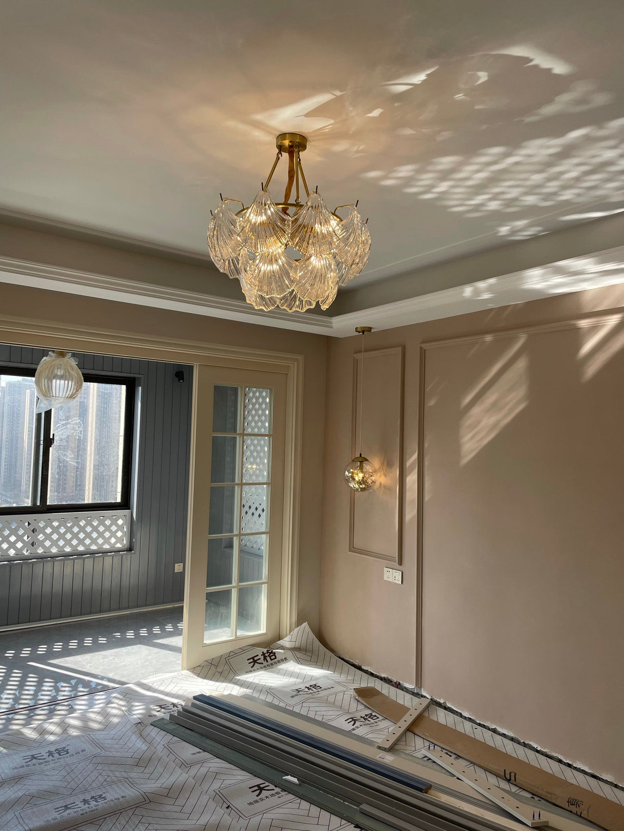 Ribbed Shell Ceiling light