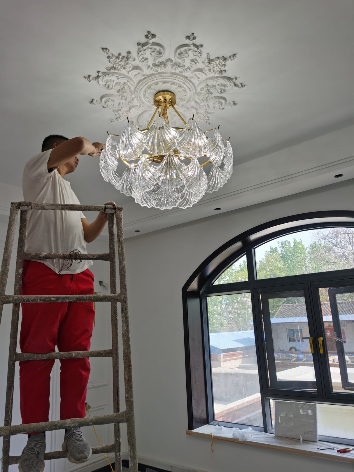 Ribbed Shell Ceiling light