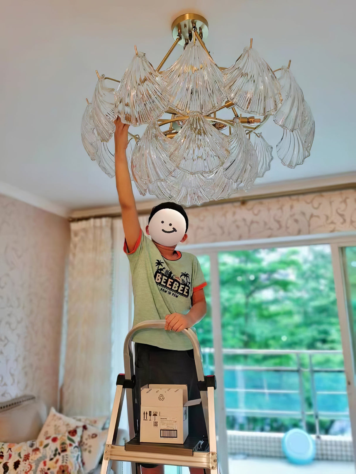 Ribbed Shell Ceiling light