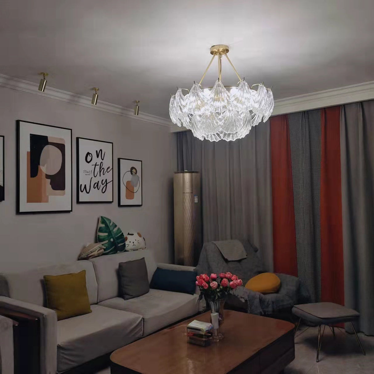 Ribbed Shell Ceiling light