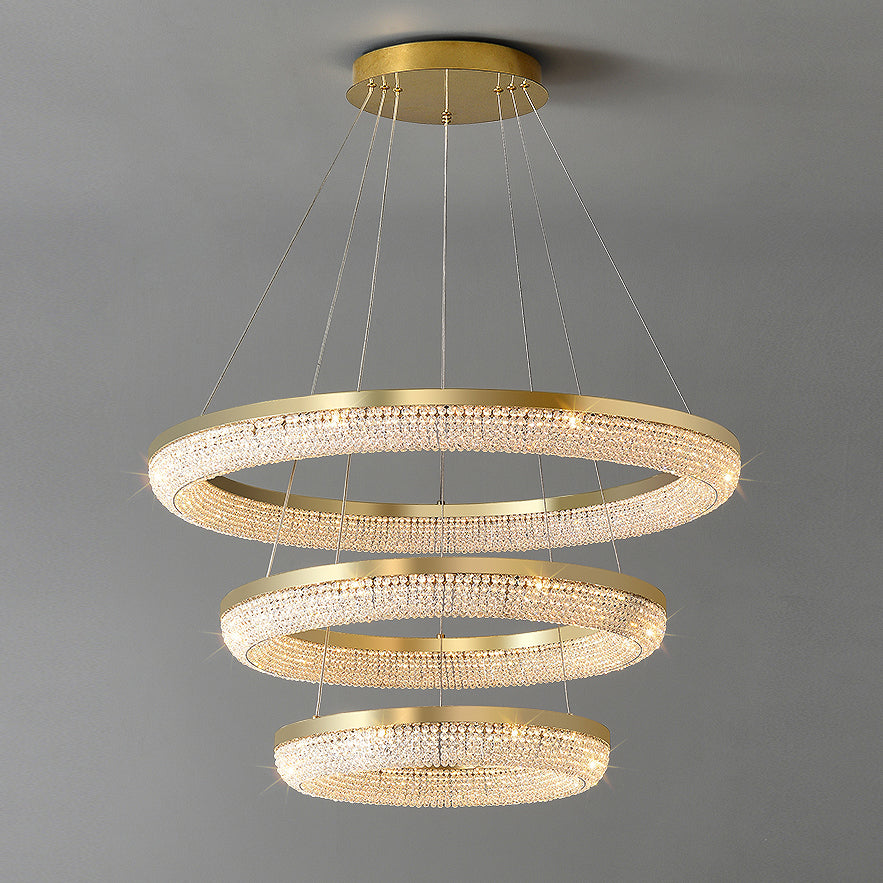 Round Ring Crystal Chandeliers