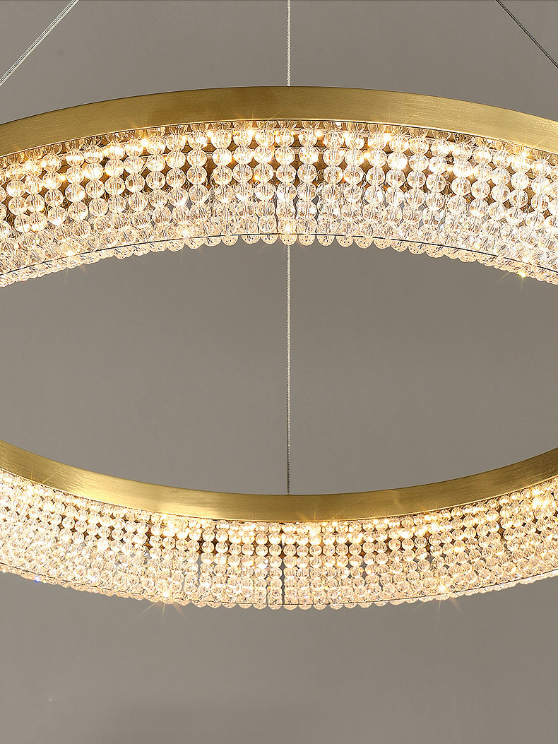 Round Ring Crystal Chandeliers