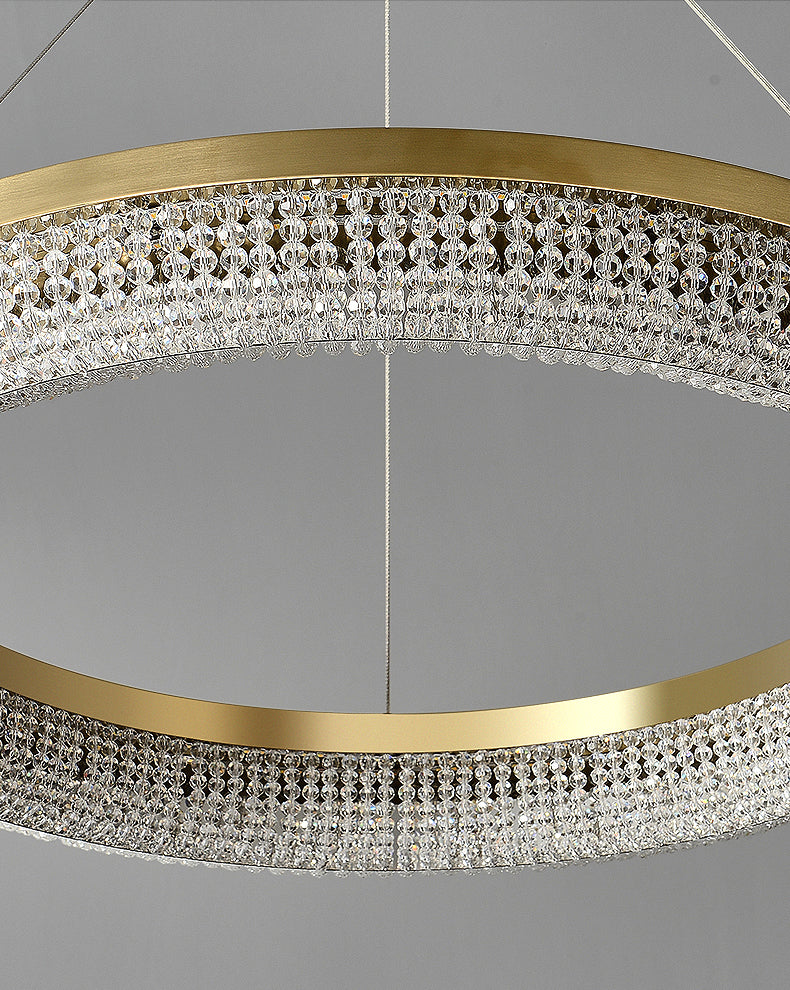 Round Ring Crystal Chandeliers