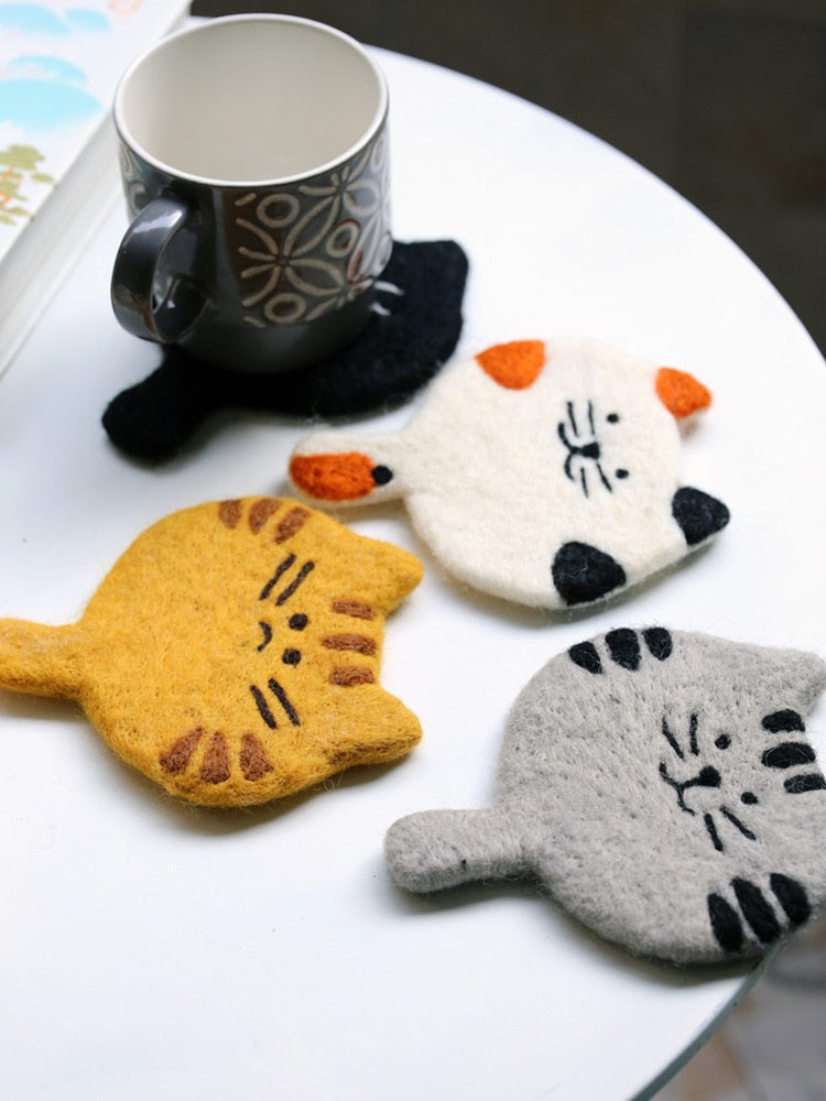 Cute Cat Wool Felt Placemat