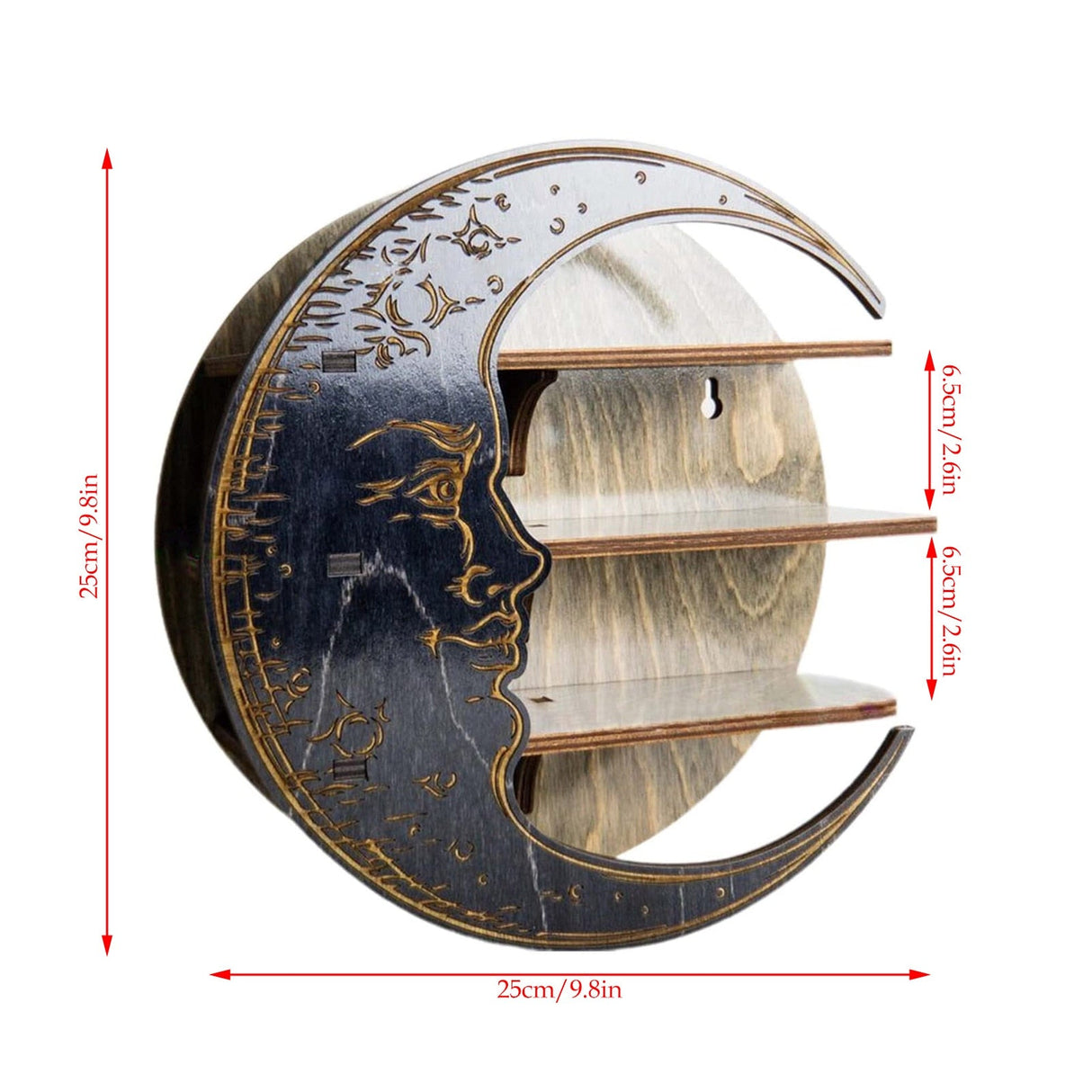Witch Moon Face Wall Hanging Shelf