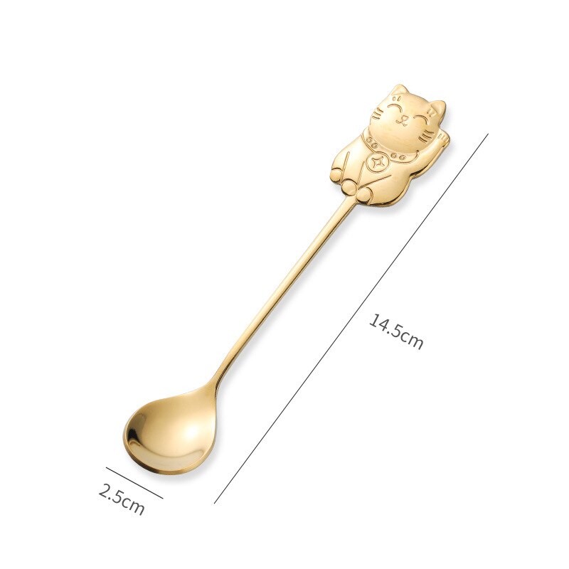 Cartoon Lucky Cat Tea Spoon