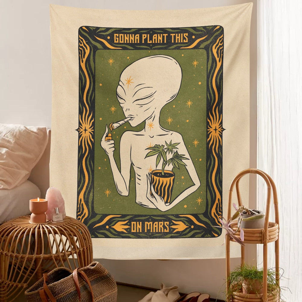 Trippy Alien Tapestry