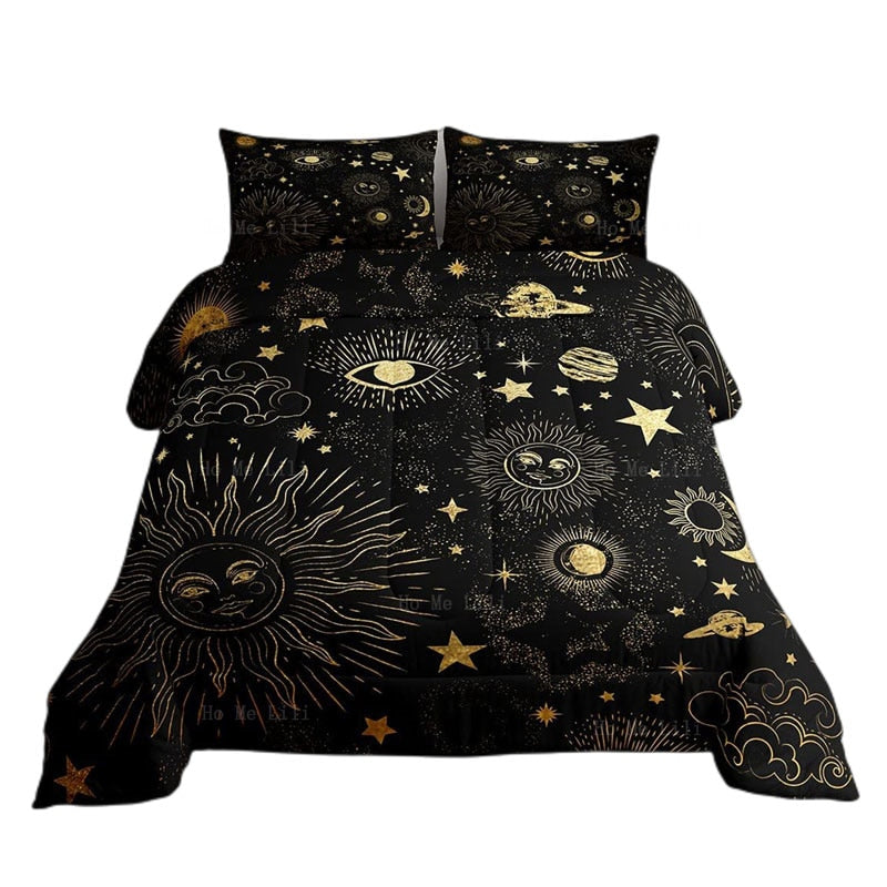 Witchy Moon Star Bedding Set