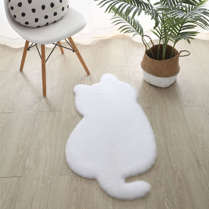 Fluffy Cat Shaped Rug