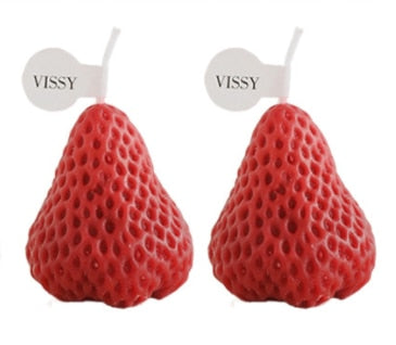 Cute Strawberry Candle